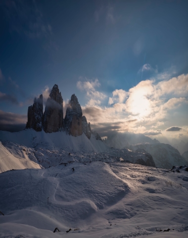 Sunset over Tre Cime di Lavaredo, Dolomites