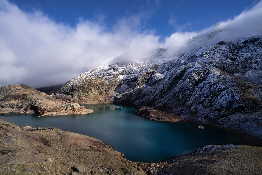 Beautiful landscape -  Turquoise Lake in French Pyrenees