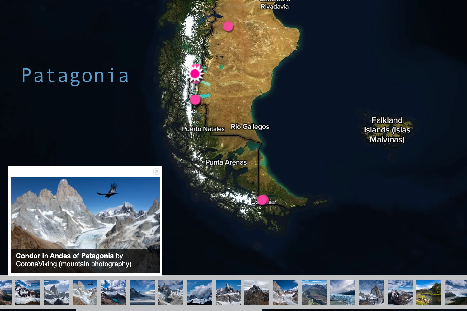 Flickr Map of Patagonia Locations