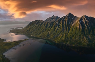 Beautiful Landscape: Majestic Norway - Sunset storm in Morfjord