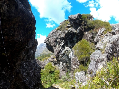 Making way through boulders